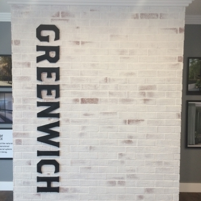 Lime wash feature wall